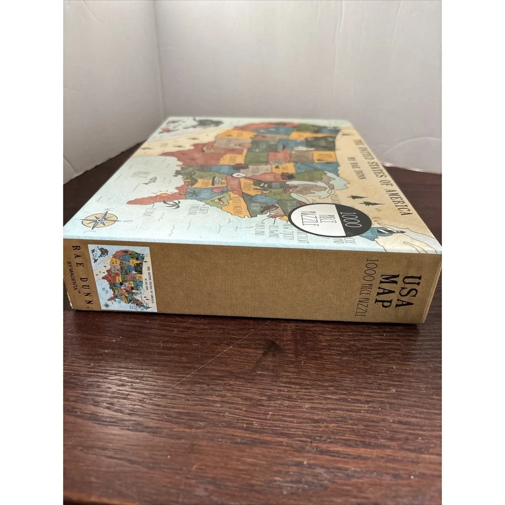 United‎ States of America USA 1000 Pieces Color Jigsaw Puzzle By Rae Dunn